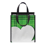 Green Shamrock Tartan Print Insulated Lunch Tote