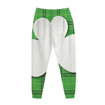 Green Shamrock Tartan Print Jogger Pants