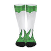 Green Shamrock Tartan Print Long Socks