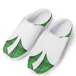 Green Shamrock Tartan Print Mesh Casual Shoes