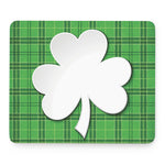 Green Shamrock Tartan Print Mouse Pad