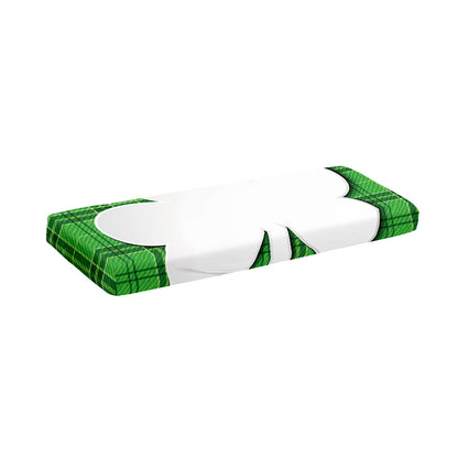 Green Shamrock Tartan Print Piano Keyboard Cover
