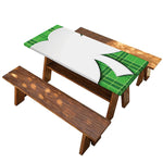 Green Shamrock Tartan Print Picnic Table Cover