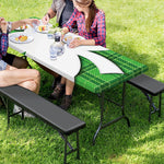 Green Shamrock Tartan Print Picnic Table Cover