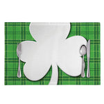 Green Shamrock Tartan Print Placemat