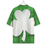 Green Shamrock Tartan Print Rayon Hawaiian Shirt