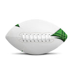Green Shamrock Tartan Print Rugby Ball