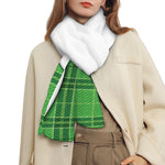 Green Shamrock Tartan Print Scarf