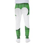 Green Shamrock Tartan Print Scuba Joggers