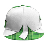 Green Shamrock Tartan Print Snapback Cap