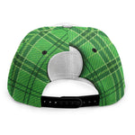 Green Shamrock Tartan Print Snapback Cap