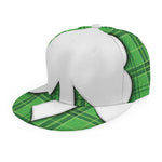 Green Shamrock Tartan Print Snapback Cap