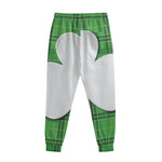 Green Shamrock Tartan Print Sweatpants