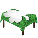 Green Shamrock Tartan Print Tablecloth