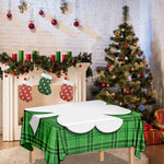 Green Shamrock Tartan Print Tablecloth