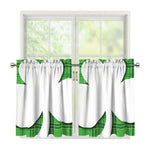 Green Shamrock Tartan Print Tier Curtains