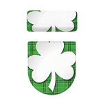 Green Shamrock Tartan Print Toilet Lid And Tank Cover Set