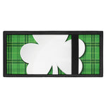 Green Shamrock Tartan Print Trifold Wallet