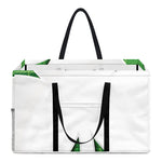 Green Shamrock Tartan Print Utility Tote Bag
