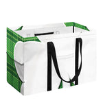 Green Shamrock Tartan Print Utility Tote Bag