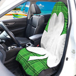 Green Shamrock Tartan Print Waterproof Car Seat Cover