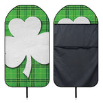Green Shamrock Tartan Print Waterproof Car Seat Cover