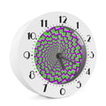 Green Shapes Moving Optical Illusion Alarm Clock