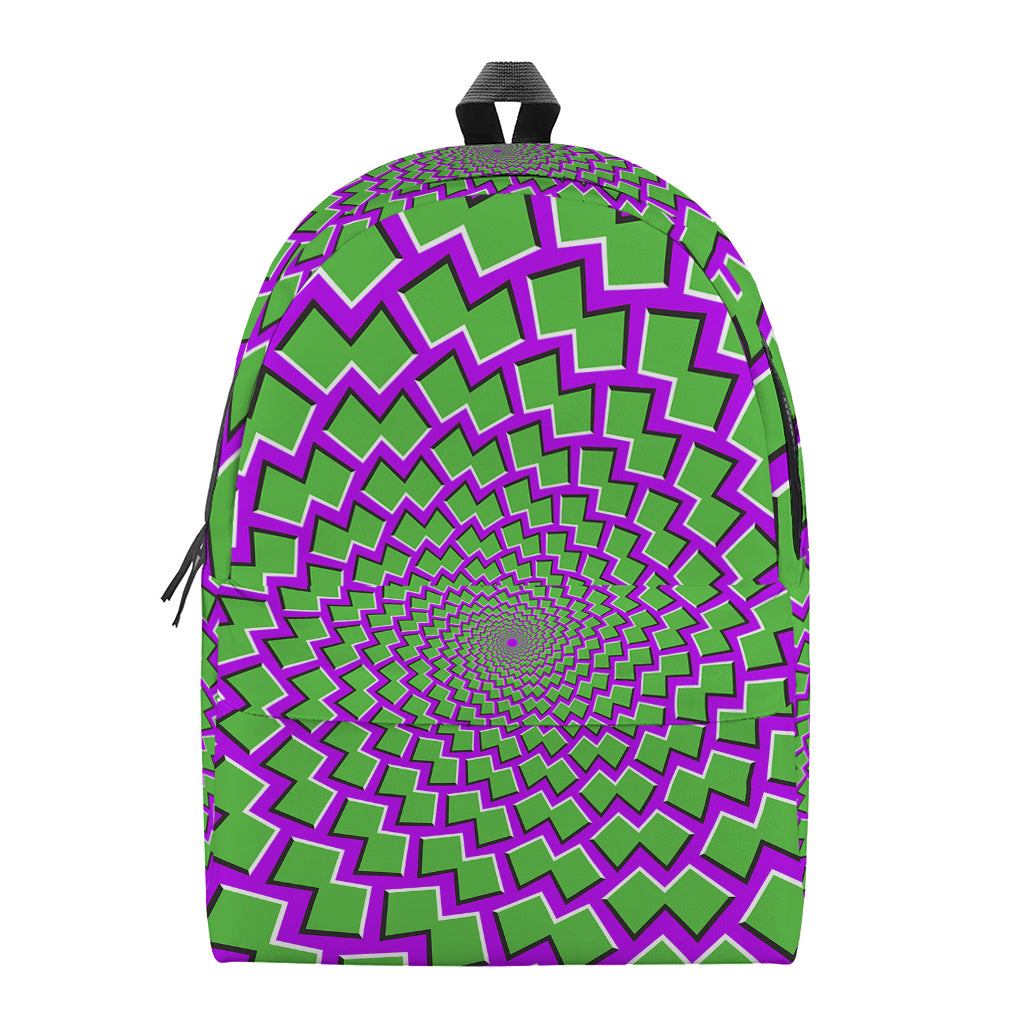 Green Shapes Moving Optical Illusion Backpack