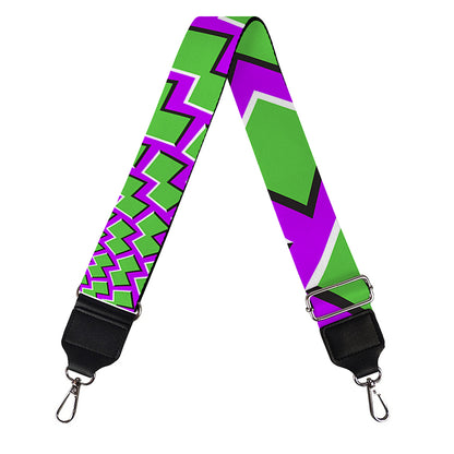 Green Shapes Moving Optical Illusion Bag Strap
