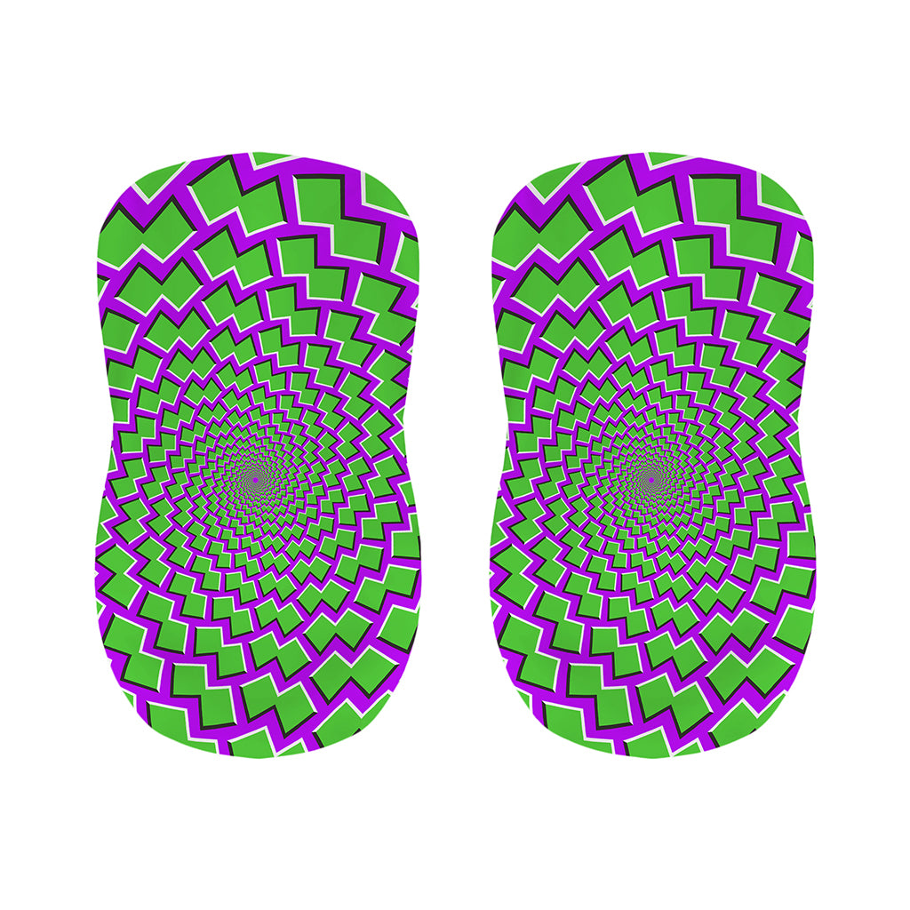 Green Shapes Moving Optical Illusion Bar Stool Covers