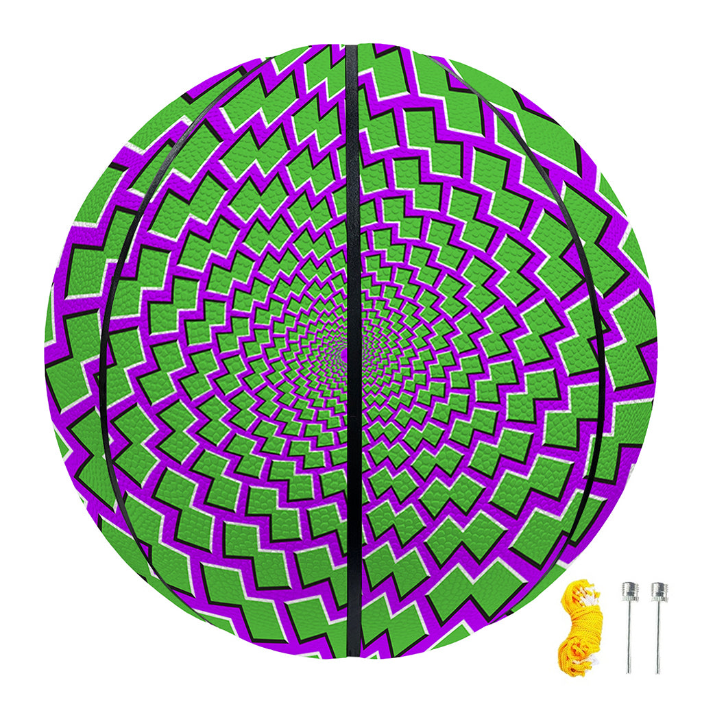 Green Shapes Moving Optical Illusion Basketball