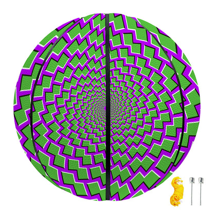 Green Shapes Moving Optical Illusion Basketball