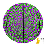 Green Shapes Moving Optical Illusion Basketball