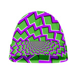 Green Shapes Moving Optical Illusion Beanie