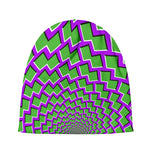 Green Shapes Moving Optical Illusion Beanie