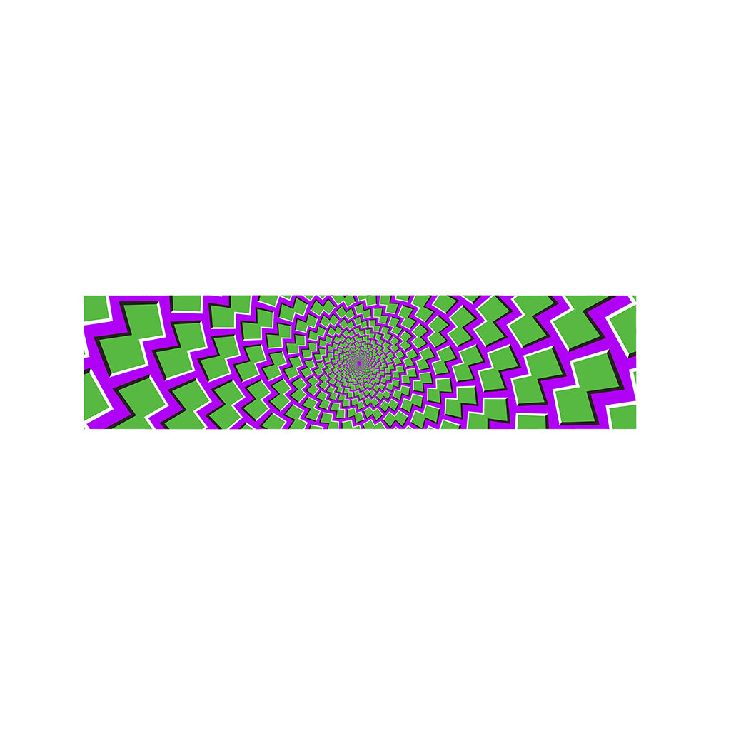 Green Shapes Moving Optical Illusion Bed Runner