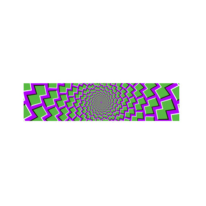 Green Shapes Moving Optical Illusion Bed Runner