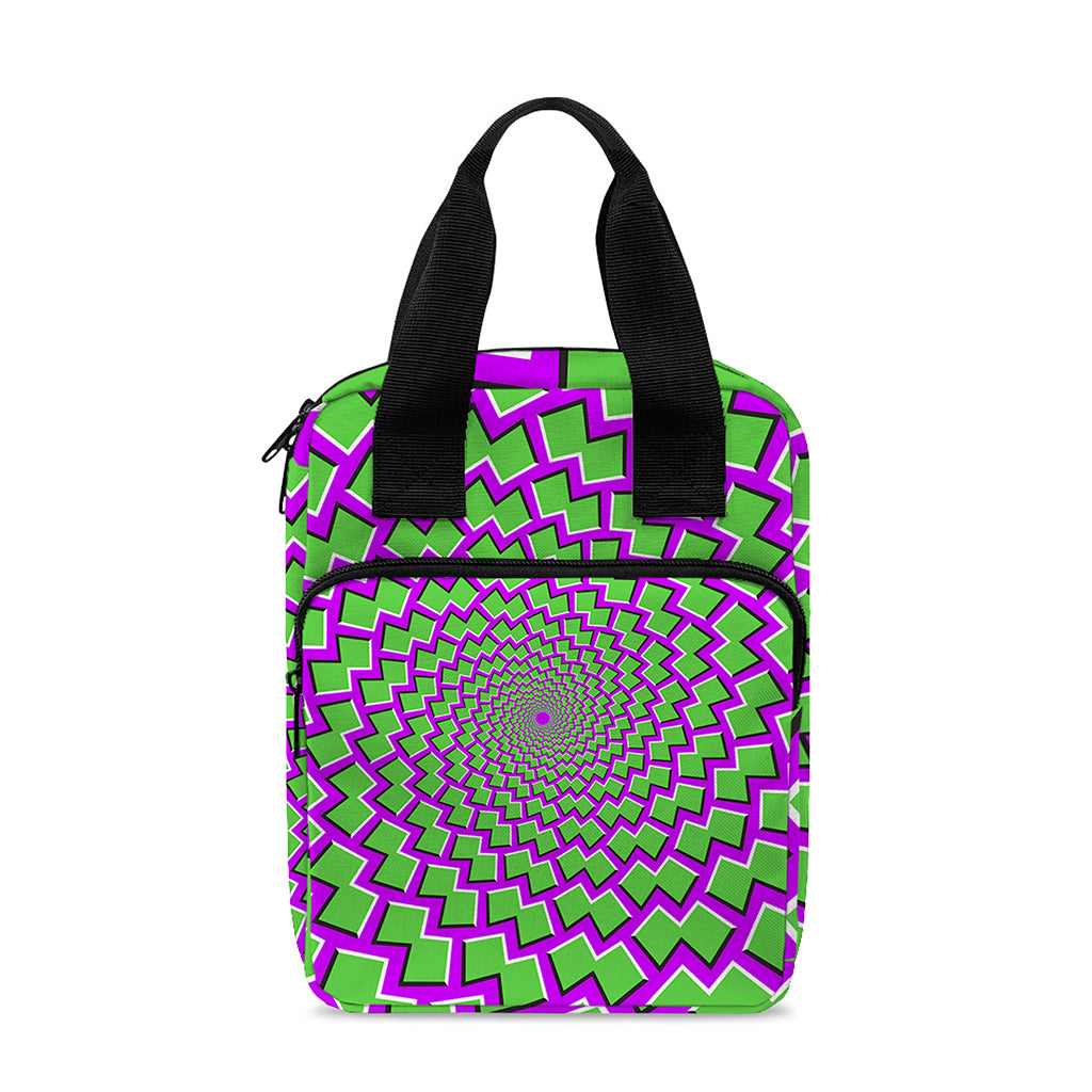 Green Shapes Moving Optical Illusion Bible Tote Bag