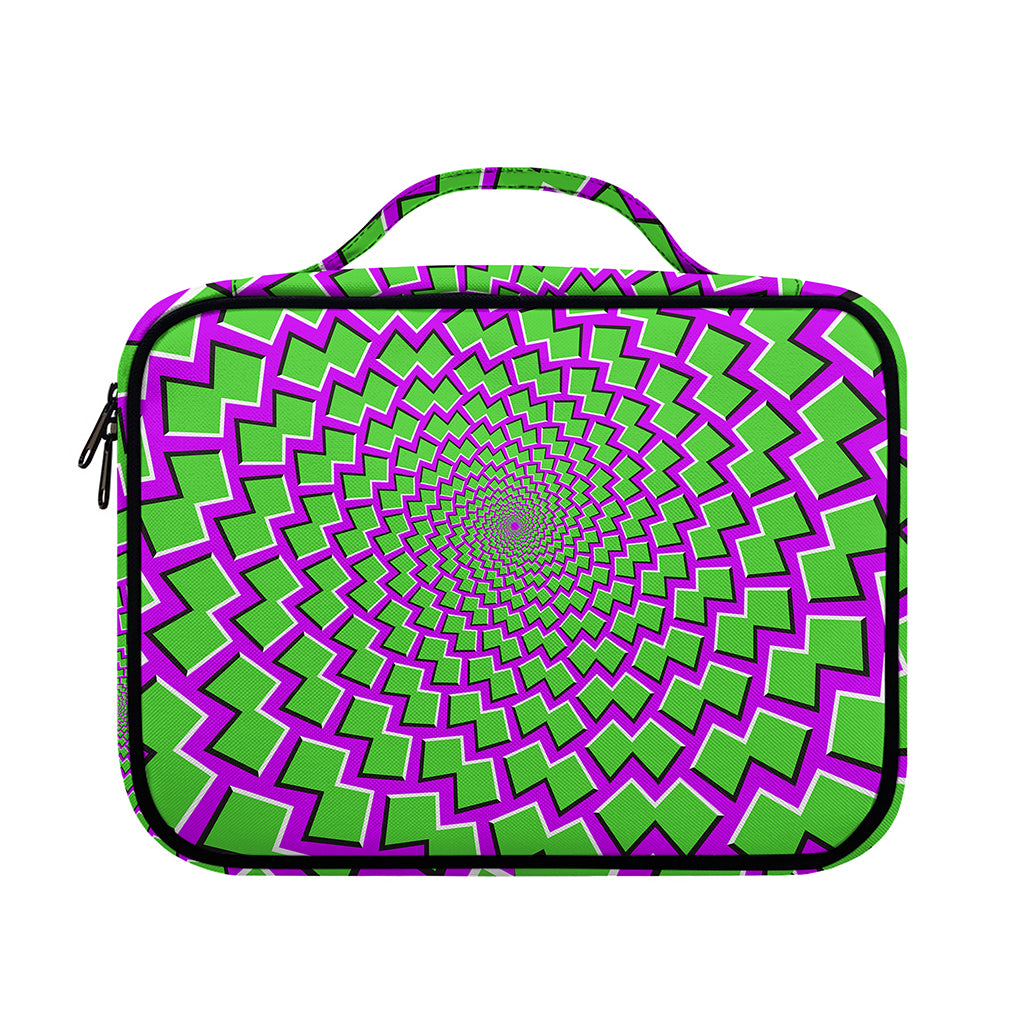 Green Shapes Moving Optical Illusion Briefcase Bible Bag