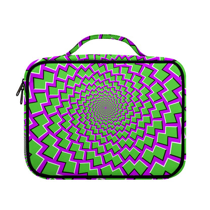 Green Shapes Moving Optical Illusion Briefcase Bible Bag