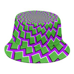 Green Shapes Moving Optical Illusion Bucket Hat