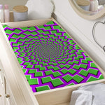 Green Shapes Moving Optical Illusion Changing Pad Cover