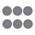 Green Shapes Moving Optical Illusion Coaster Set