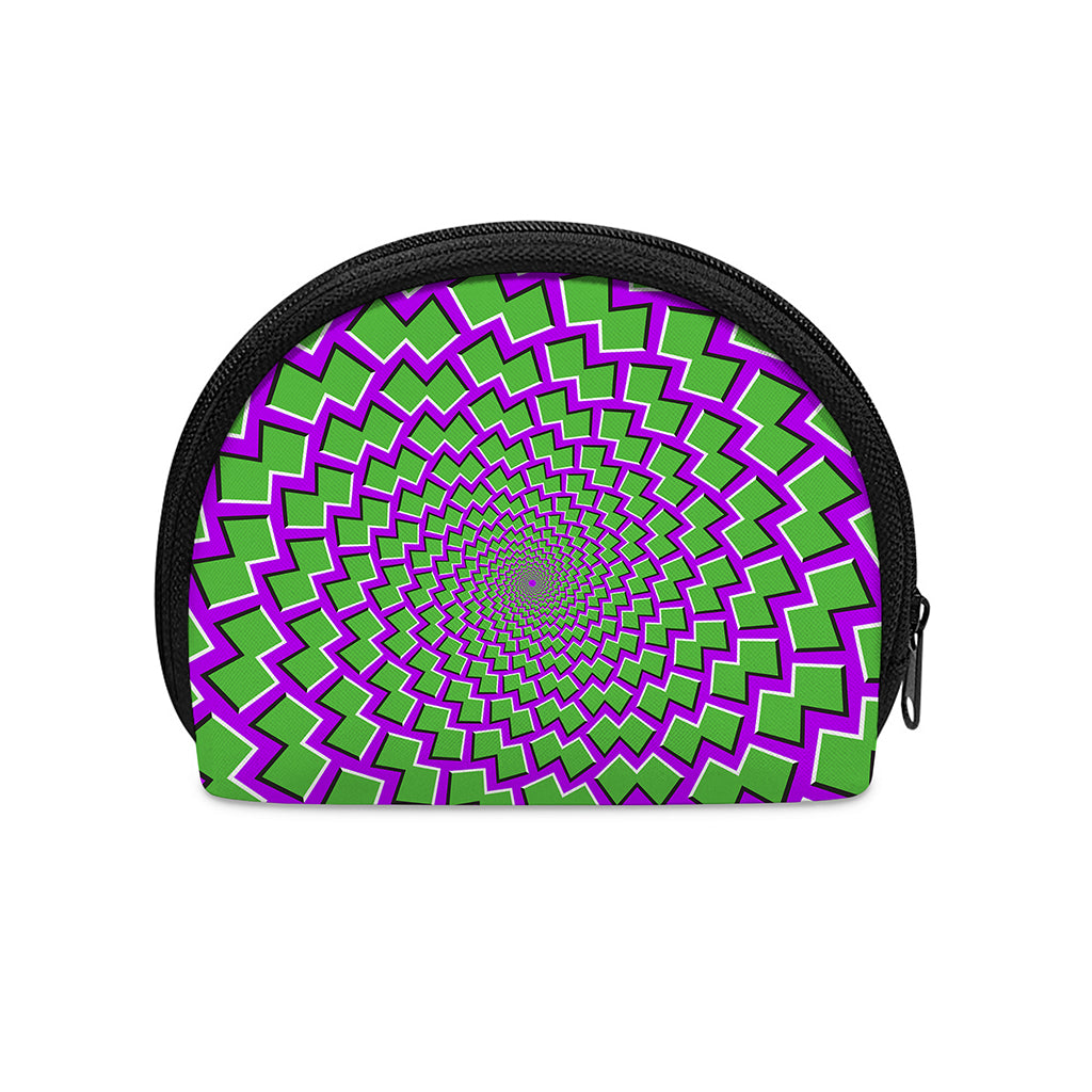 Green Shapes Moving Optical Illusion Coin Purse