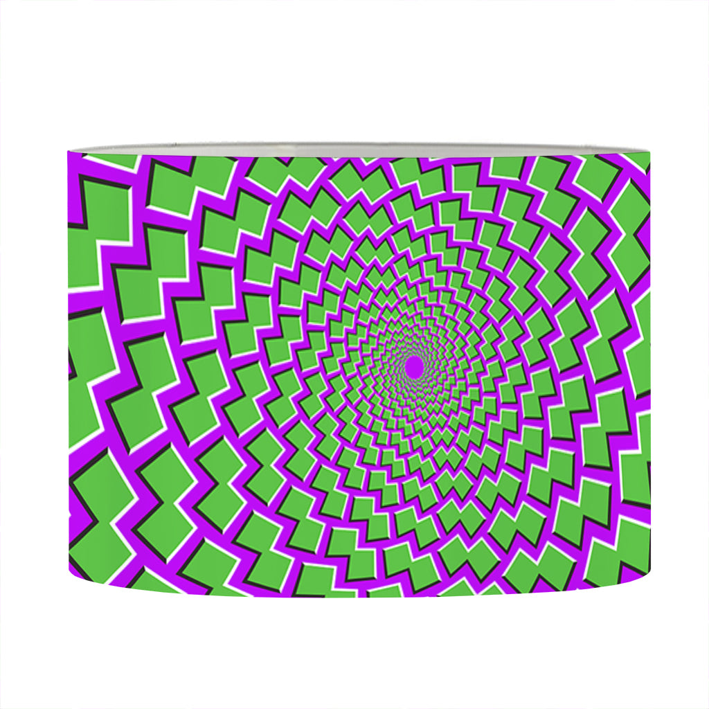Green Shapes Moving Optical Illusion Drum Lamp Shade