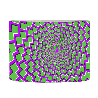 Green Shapes Moving Optical Illusion Drum Lamp Shade