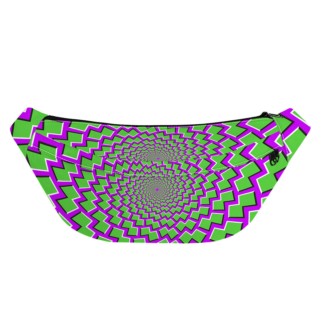Green Shapes Moving Optical Illusion Fanny Pack