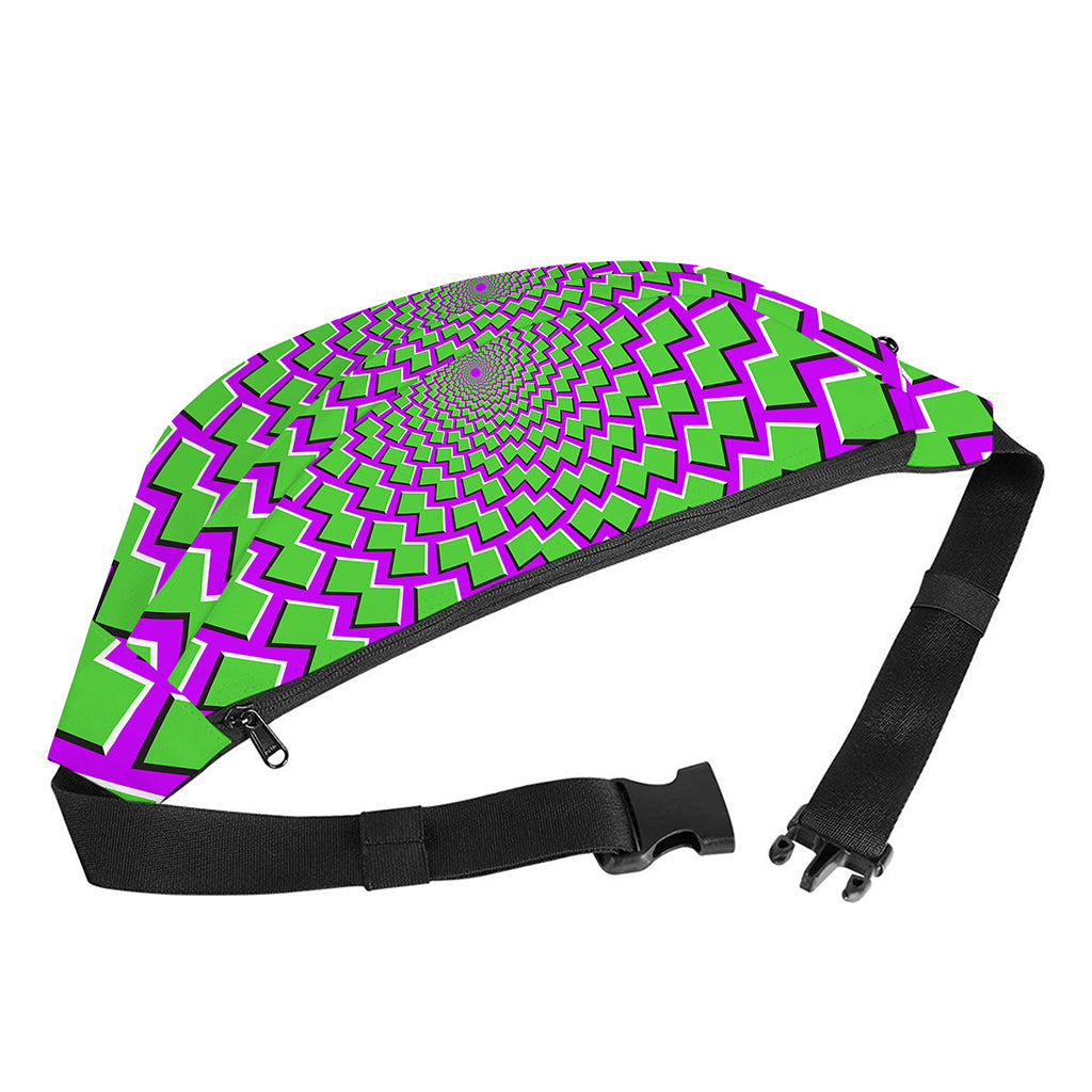 Green Shapes Moving Optical Illusion Fanny Pack