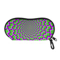 Green Shapes Moving Optical Illusion Glasses Case