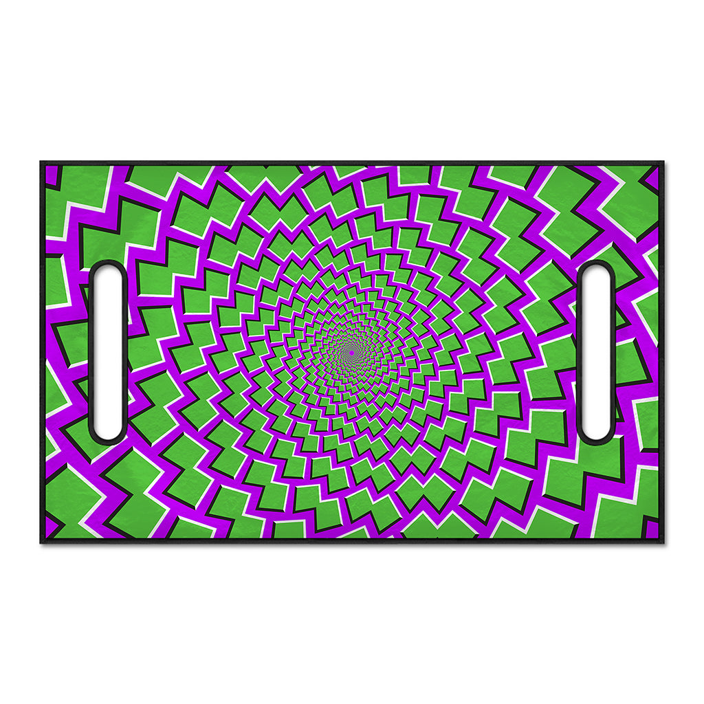 Green Shapes Moving Optical Illusion Golf Cart Seat Cover